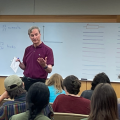 David Page and Neha Bokil taking questions with discussions