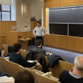 Shamil Sunyaev starting his talk
