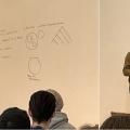 Luke O'Connor giving his talk