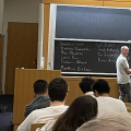 John Wakeley giving his talk and taking questions