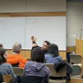 Manolis Kellis, Riley Mangan, Shamil Sunyaev, and James Mallet with discussions